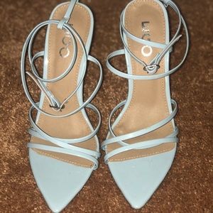 Light Blue Strappy Heels
